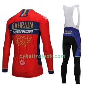 Cykeltøj Langærmet + Bib Cykelbukser 2018 Bahrain-Merida N001
